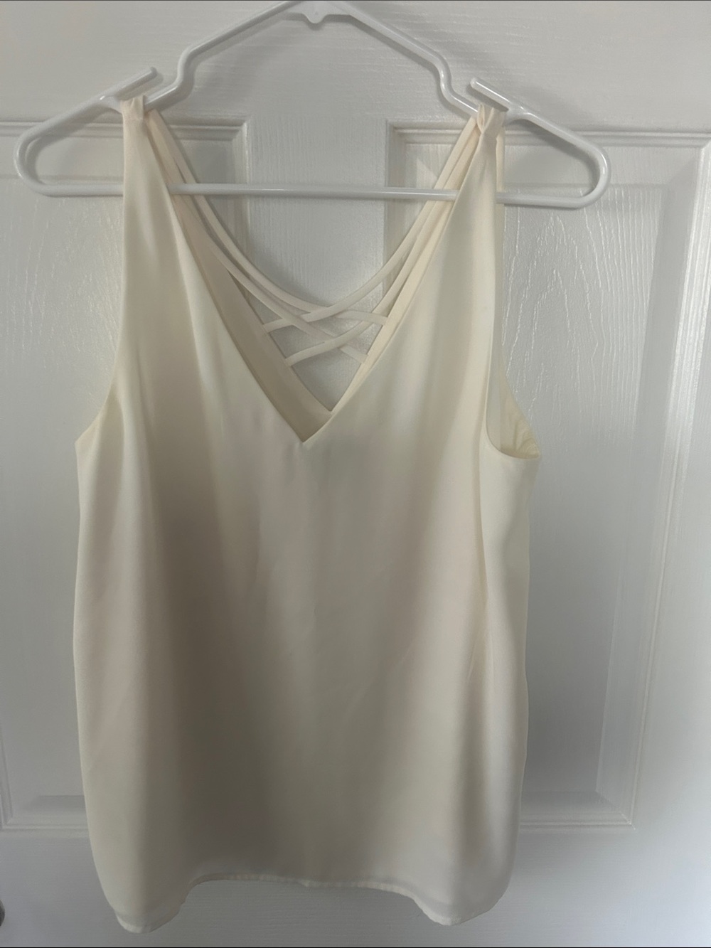 Express Cream V-Neck Strappy Cami